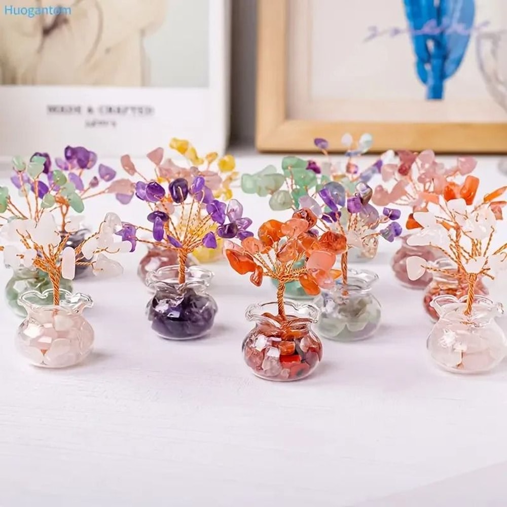 Amethyst Crystal Tree Handmade Healing Stone Home Decor 9