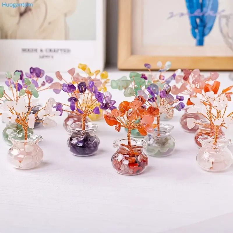 Amethyst Crystal Tree Handmade Healing Stone Home Decor 9