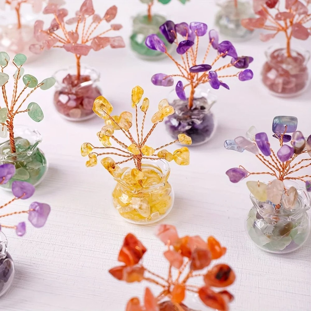 Amethyst Crystal Tree Handmade Healing Stone Home Decor 8