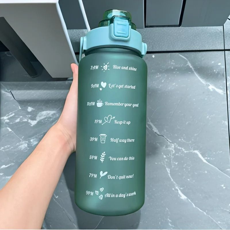 2 Liter Motivational Water Bottle Leakproof Sports Hydration Bottle 3