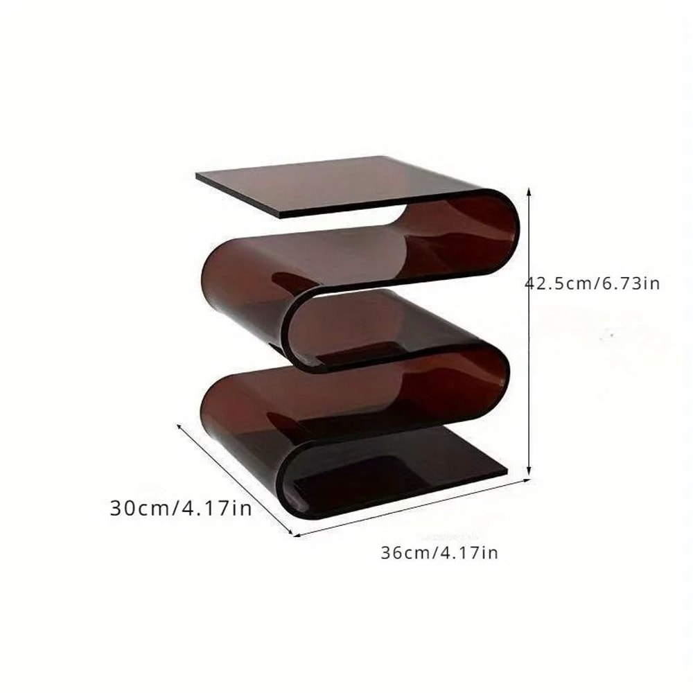 Nordic Transparent Acrylic Bookshelf Side Table Magazine Rack 5