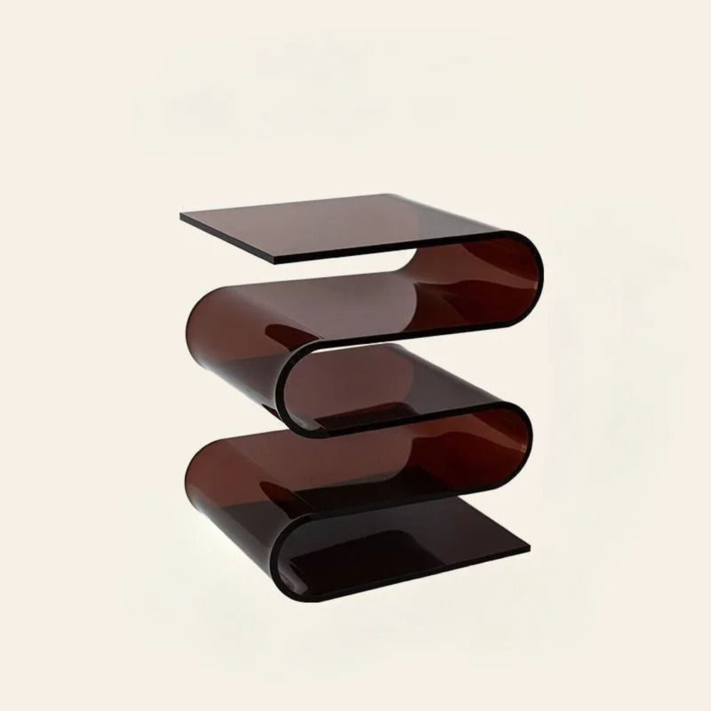 Nordic Transparent Acrylic Bookshelf Side Table Magazine Rack 4