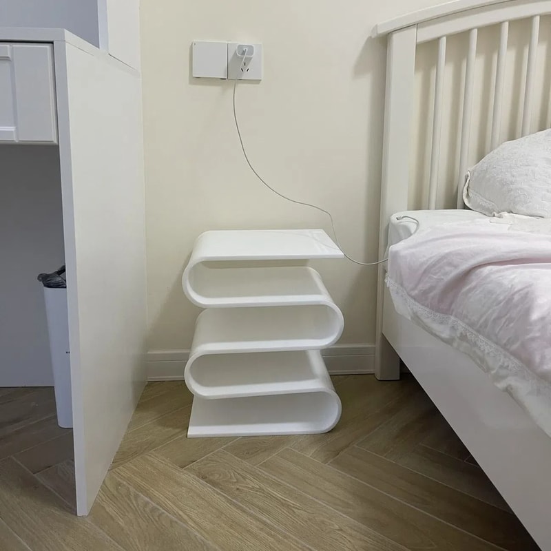 Nordic Transparent Acrylic Bookshelf Side Table Magazine Rack 8