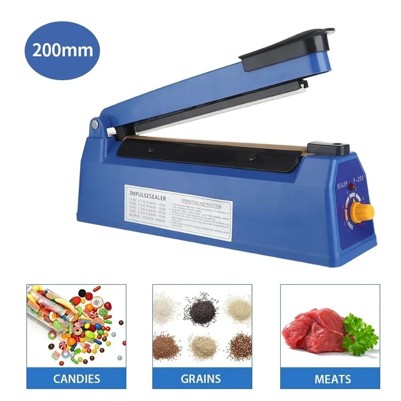 Manual Impulse Heat Sealer 8 Inch Plastic Bag Sealing Machine 3