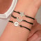 Luminous Moon Sun Star Bracelet Set Hand Woven Rope Jewelry 4