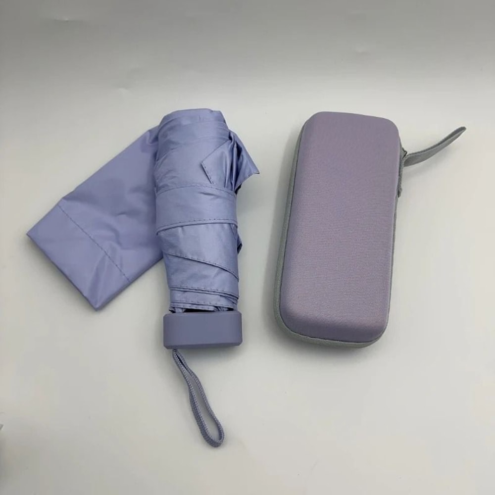 6 Fold Mini Travel Umbrella Compact Sun And Rain Protection 1