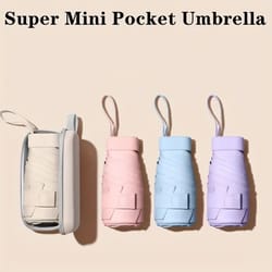 6 fold mini travel umbrella compact sun and rain protection