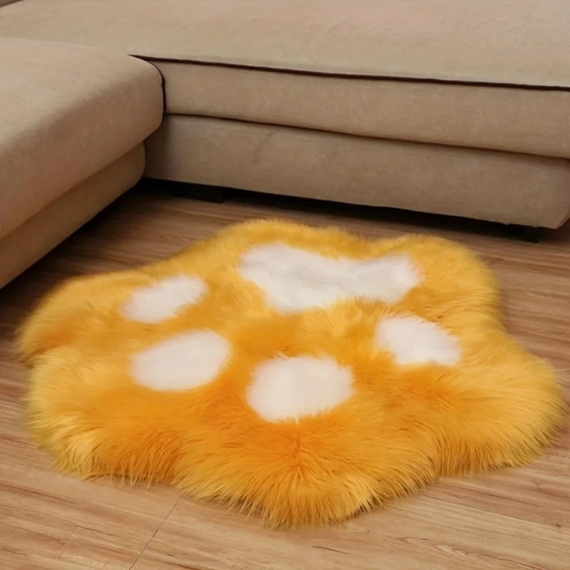 Cute Cat Paw Plush Carpet Soft Decorative Floor Mat 5