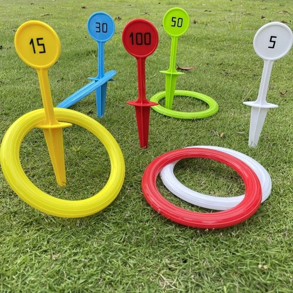 Outdoor Toss Ring Game Set Durable PVC Throwing Rings For Lawn And Beach 2