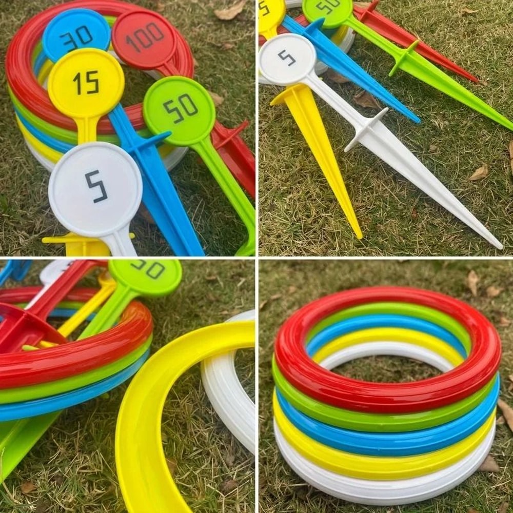 Outdoor Toss Ring Game Set Durable PVC Throwing Rings For Lawn And Beach 3