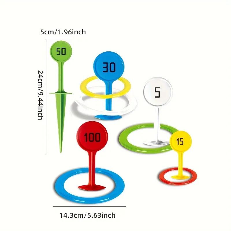 Outdoor Toss Ring Game Set Durable PVC Throwing Rings For Lawn And Beach 6