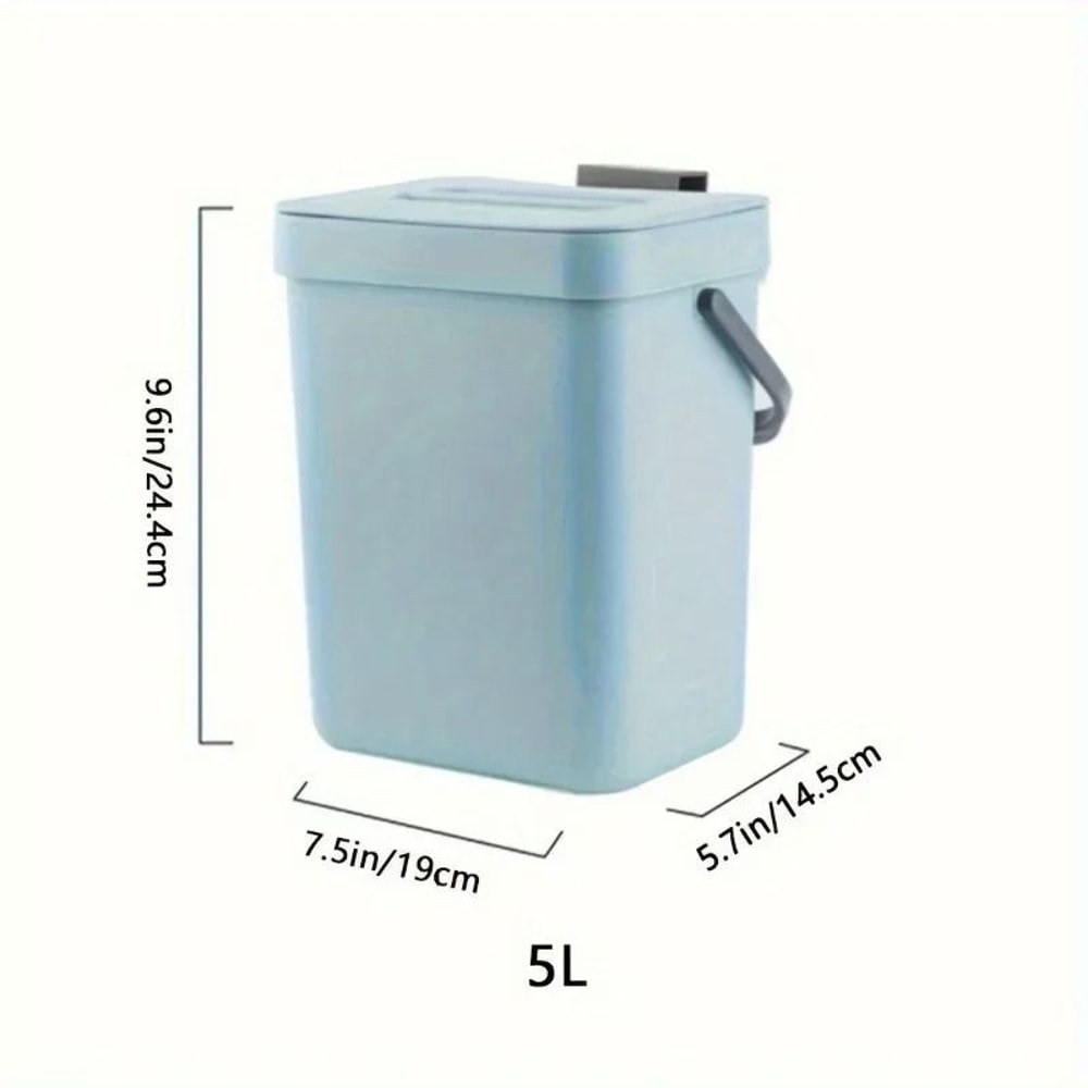 Space Saving Quiet Close Trash Can Sealed Kitchen Office Bin 5