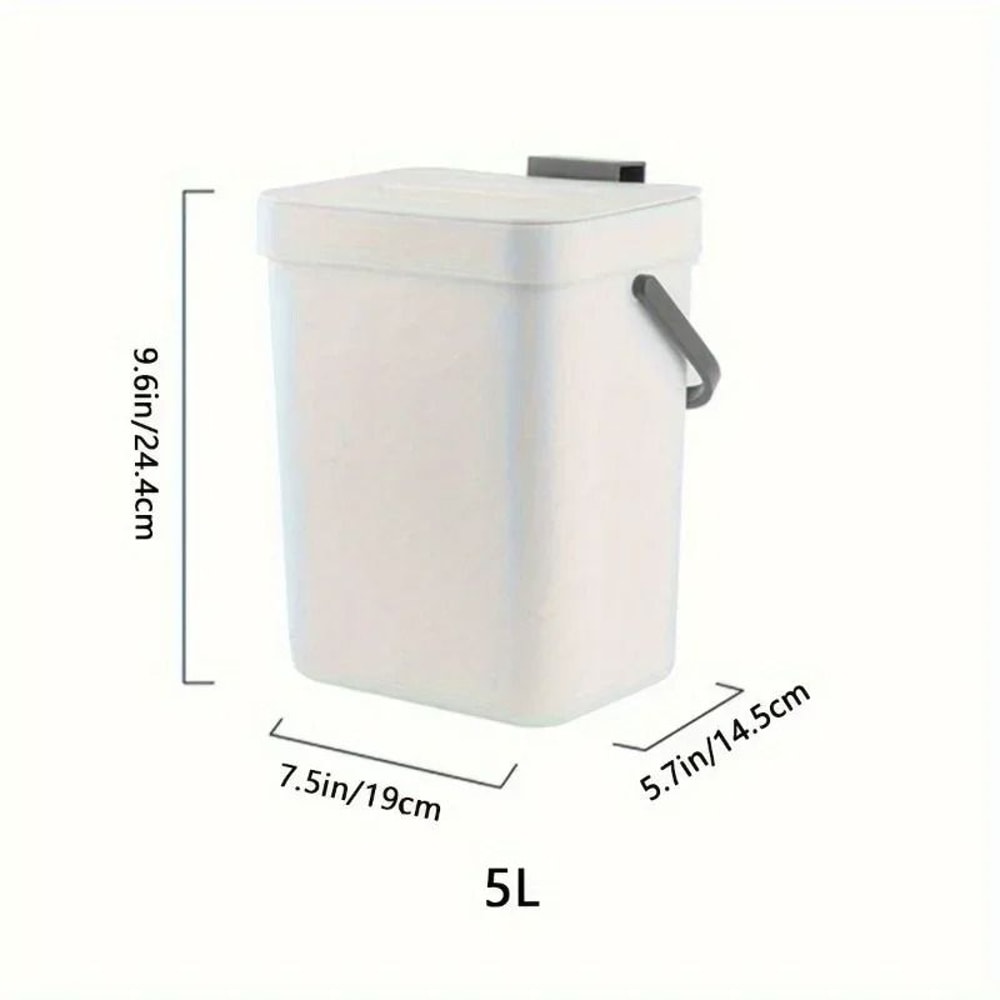 Space Saving Quiet Close Trash Can Sealed Kitchen Office Bin 6