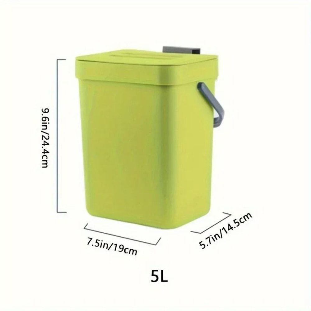 Space Saving Quiet Close Trash Can Sealed Kitchen Office Bin 4