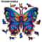 Colorful Butterfly Wooden Jigsaw Puzzle Unique Shaped Gift Puzzle 2