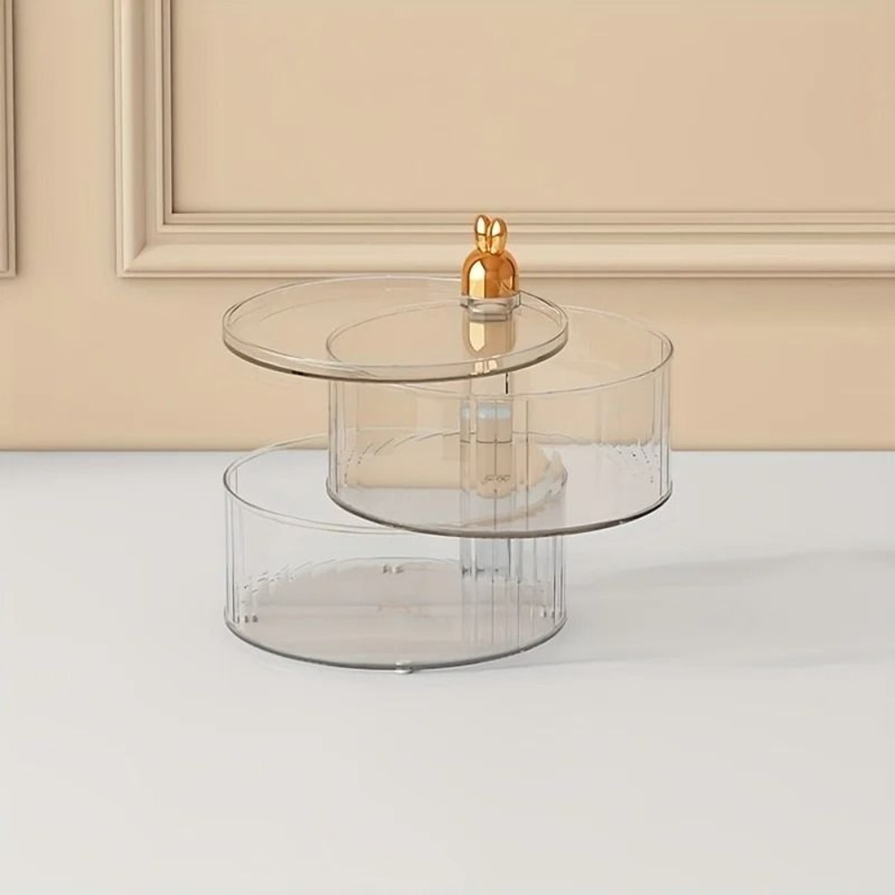 Rotatable Transparent Food Storage Box Multi Layer Sealed Snack Container 1