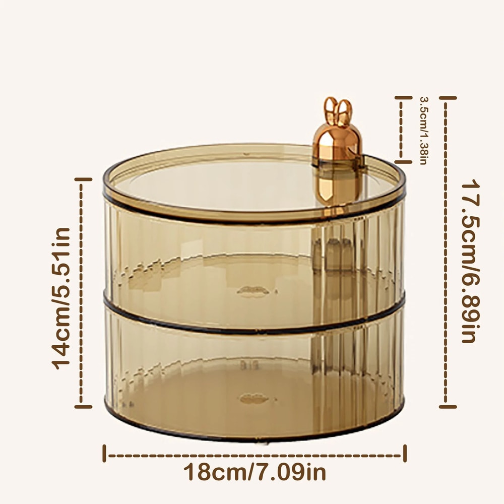 Rotatable Transparent Food Storage Box Multi Layer Sealed Snack Container 4