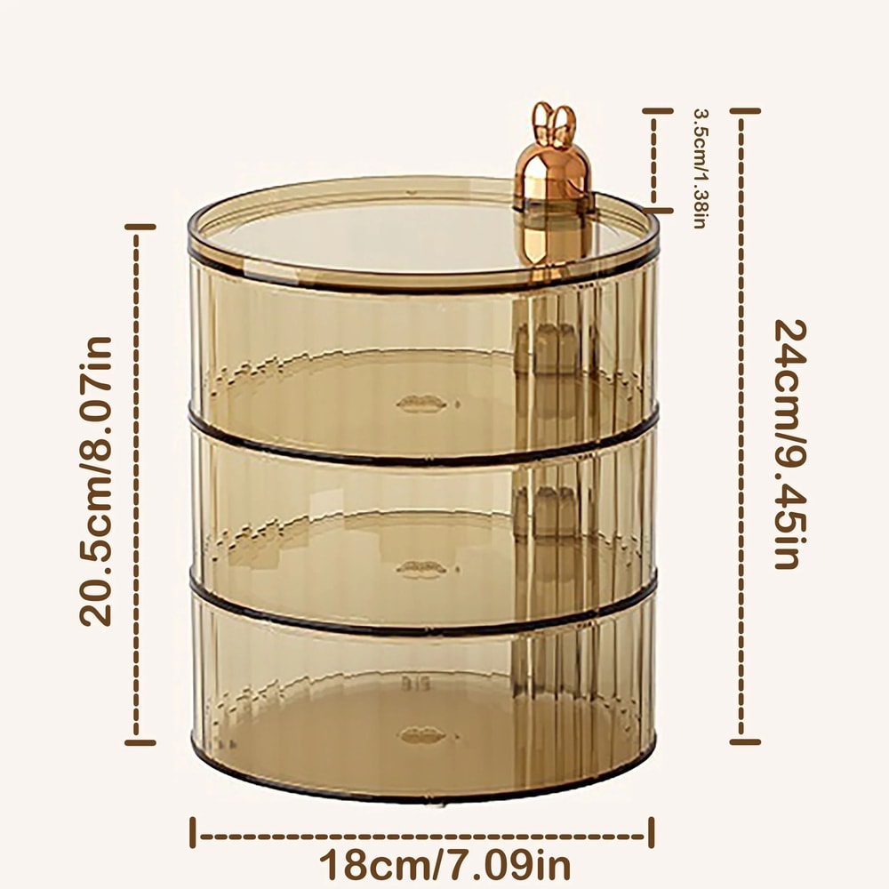 Rotatable Transparent Food Storage Box Multi Layer Sealed Snack Container 5