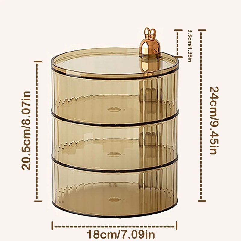 Rotatable Transparent Food Storage Box Multi Layer Sealed Snack Container 5