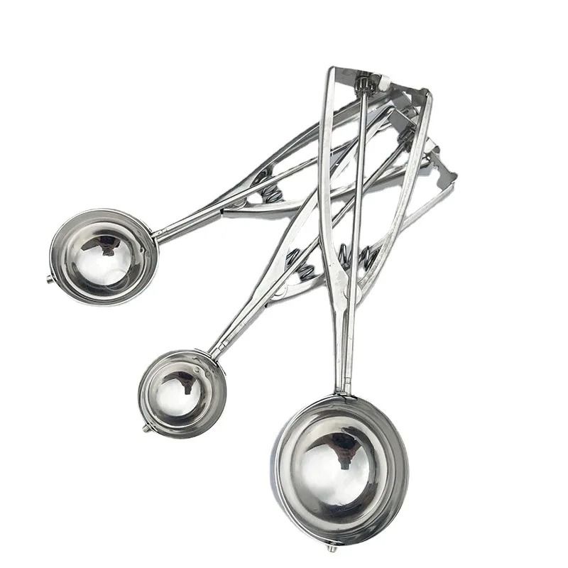 Stainless Steel Ice Cream Scoop Digging Spoon For Desserts And Fruit 4