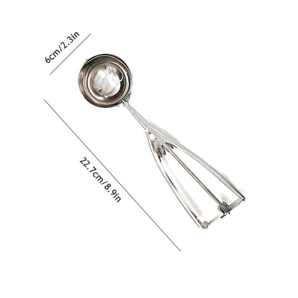 Stainless Steel Ice Cream Scoop Digging Spoon For Desserts And Fruit 3