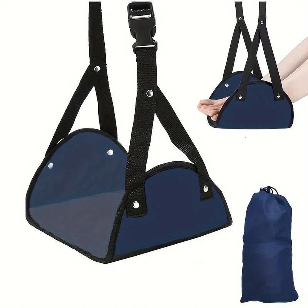 Airplane Footrest Travel Hammock Adjustable Portable Leg Support 5