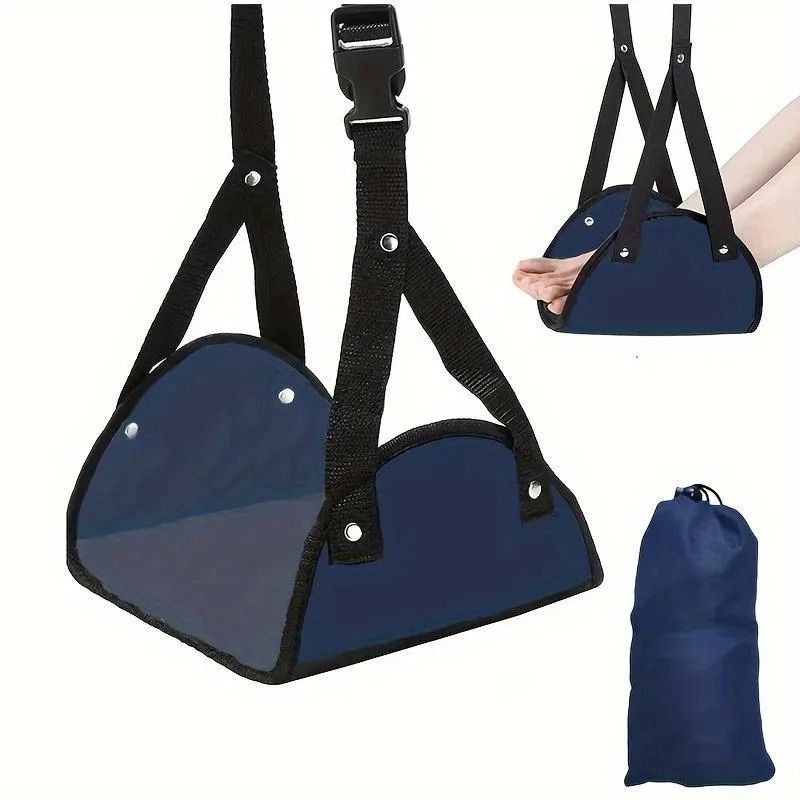 Airplane Footrest Travel Hammock Adjustable Portable Leg Support 5
