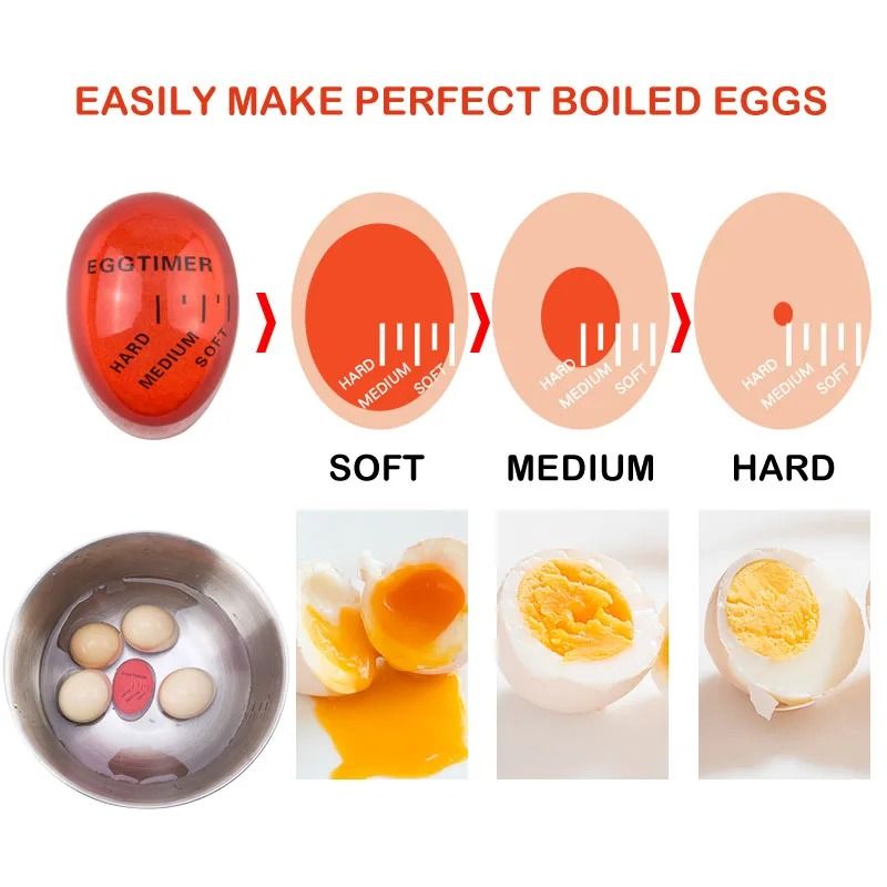 Color Changing Egg Timer Kitchen Tool For Perfect Soft Medium Hard Boiled Eggs 2