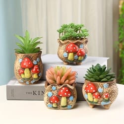 cute mushroom ceramic succulent flowerpot decorative plant pot