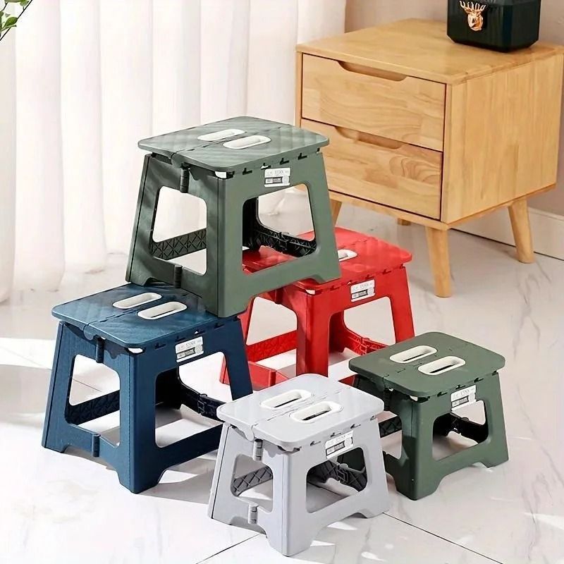 Portable Folding Saddle Stool Thickened Plastic Outdoor Adult Chair 6