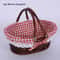 Handwoven Picnic Basket Portable Outdoor Storage Carrier 3