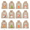 Christmas Burlap Gift Bags Set Of 12 Santa Claus Drawstring Candy Pouches 0