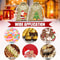 Christmas Burlap Gift Bags Set Of 12 Santa Claus Drawstring Candy Pouches 1