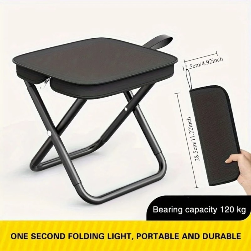 Portable Folding Camping Stool Pencil Case Chair For Fishing And Travel 6