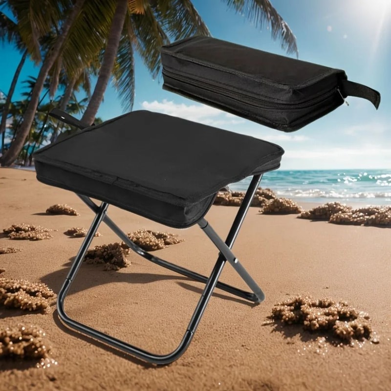Portable Folding Camping Stool Pencil Case Chair For Fishing And Travel 7