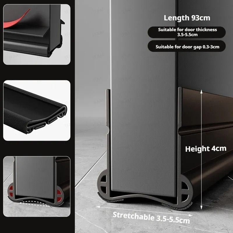 Flexible Door Bottom Sealing Strip Under Door Draft Stopper Weather Seal 12