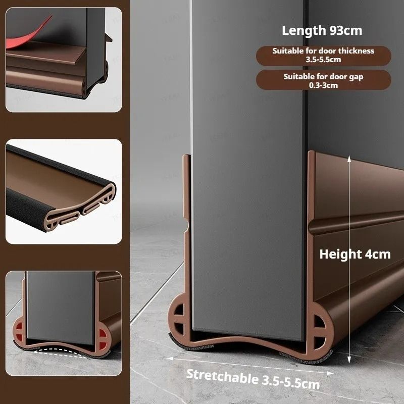Flexible Door Bottom Sealing Strip Under Door Draft Stopper Weather Seal 9