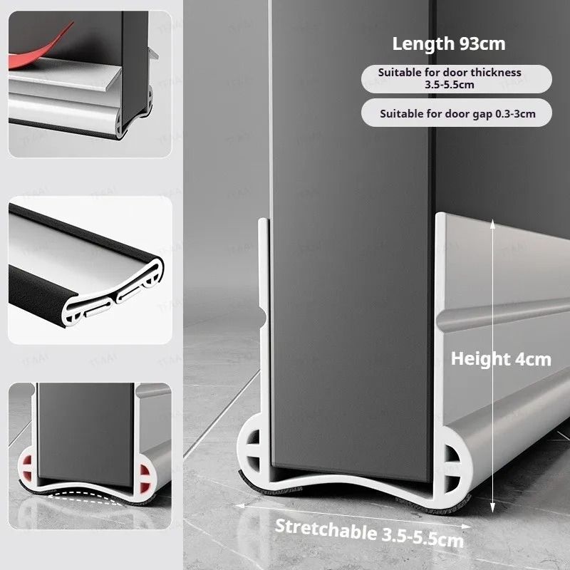 Flexible Door Bottom Sealing Strip Under Door Draft Stopper Weather Seal 10