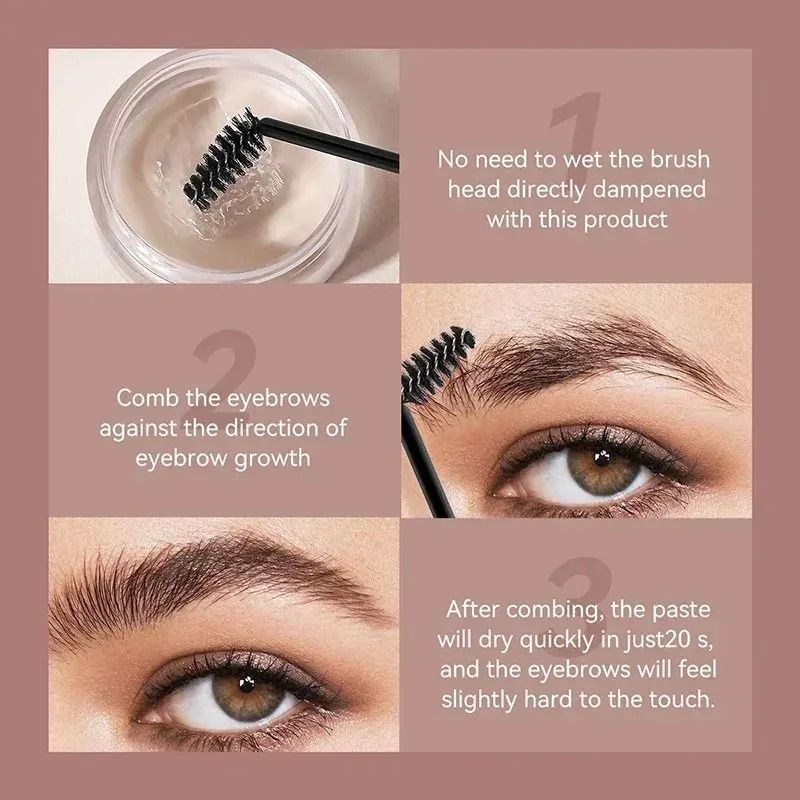 Waterproof 3D Eyebrow Styling Cream Quick Dry Brow Pomade And Setting Gel 3