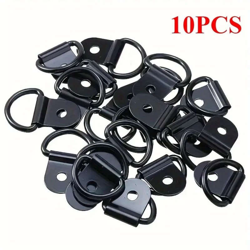Stainless Steel D Ring Tie Down Anchors 10 Piece Set For Cargo And Vehicle Securing 6