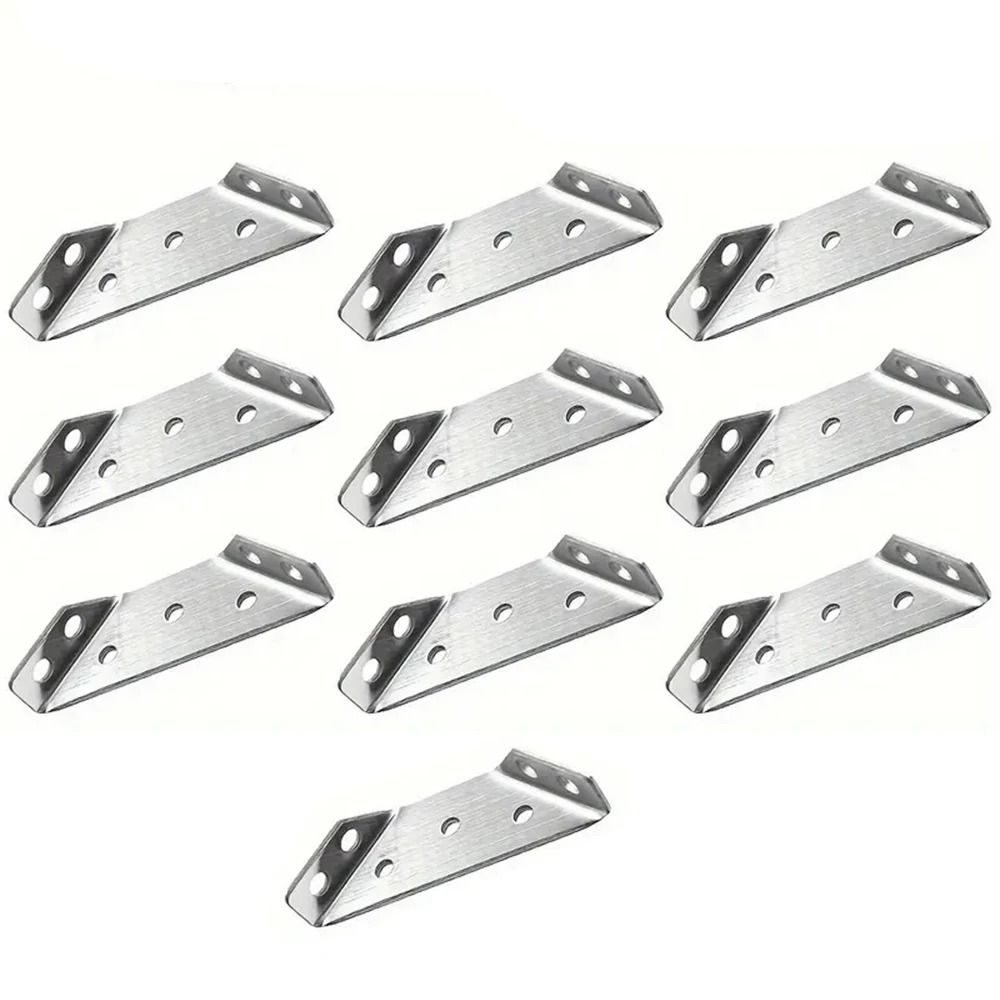 Stainless Steel Right Angle Brackets 90 Degree Furniture Corner Connectors Set 1