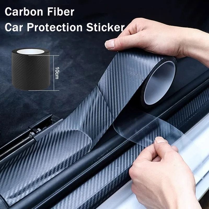 Nano Carbon Fiber Car Protective Sticker Anti Scratch Door Sill And Mirror Film 11