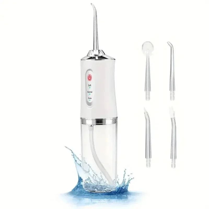 Portable Electric Water Flosser Rechargeable Dental Oral Irrigator With 4 Jets 2