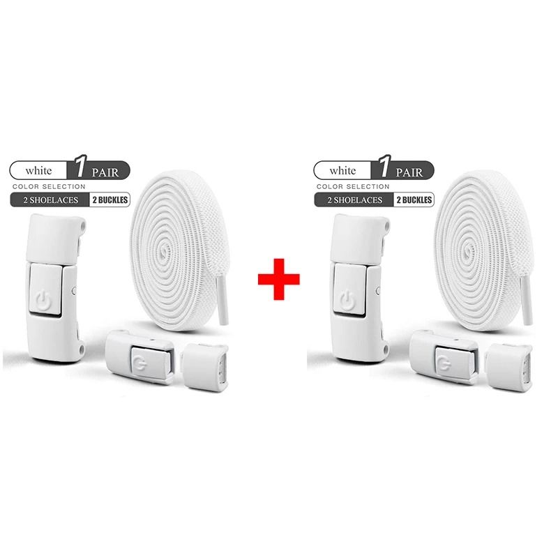 No Tie Elastic Shoelaces Press Lock 100cm Flat Shoe Laces For Kids And Adults 24