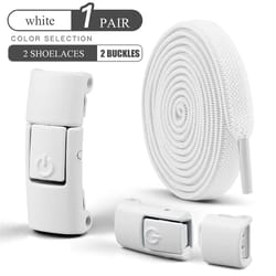 no tie elastic shoelaces press lock 100cm flat shoe laces for kids and adults