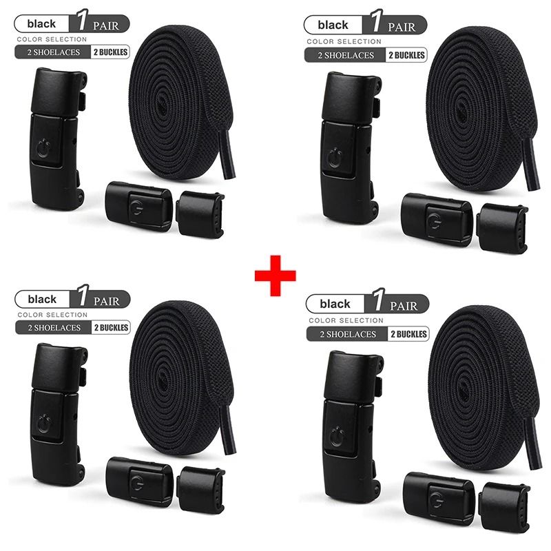 No Tie Elastic Shoelaces Press Lock 100cm Flat Shoe Laces For Kids And Adults 20