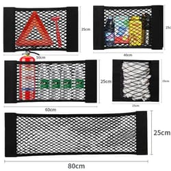 universal stretchable car storage net mesh pocket organizer