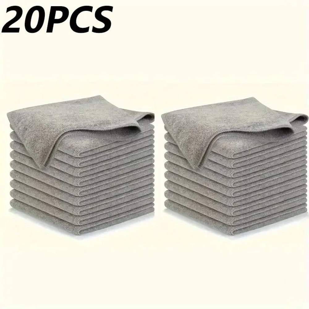 Thick Microfiber Cleaning Cloth Lint Free Absorbent Towel Set 4