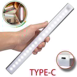 wireless motion sensor led night light usb rechargeable cabinet lamp