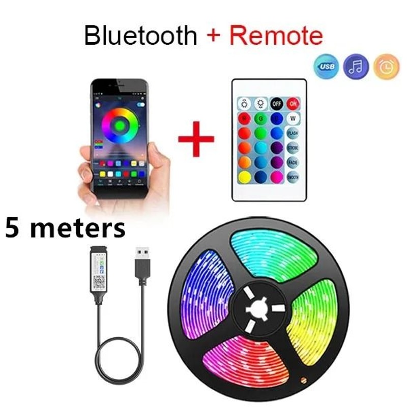 Bluetooth LED Strip Lights Smart RGB SMD 5050 Light Tape 4